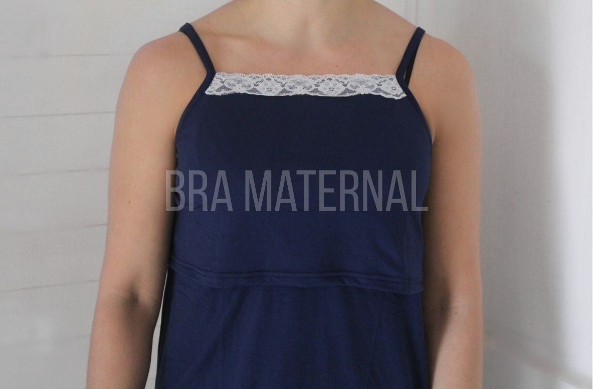 CONJUNTO CAMISOLA Y BATA AZUL PUNTOS