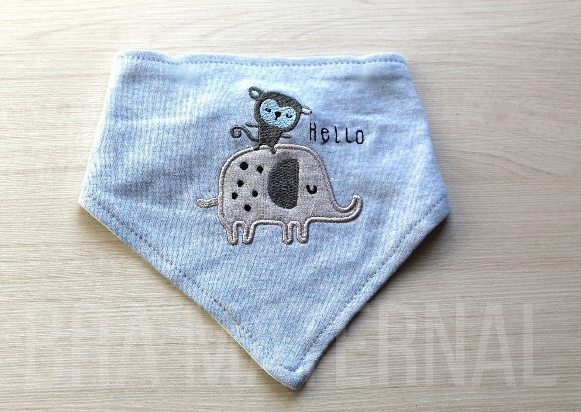 BANDANA ELEFANTE Y MONO