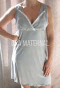 CONJUNTO CAMISOLA Y BATA GRIS