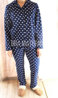 PIJAMA INVIERNO AZUL CORAZONES