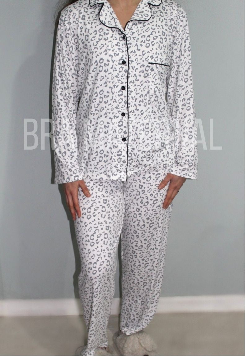 PIJAMA ANIMAL PRINT GRIS