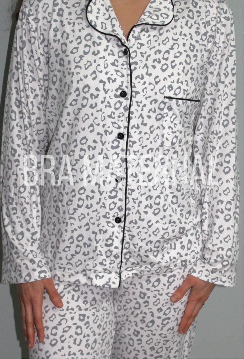 PIJAMA ANIMAL PRINT GRIS