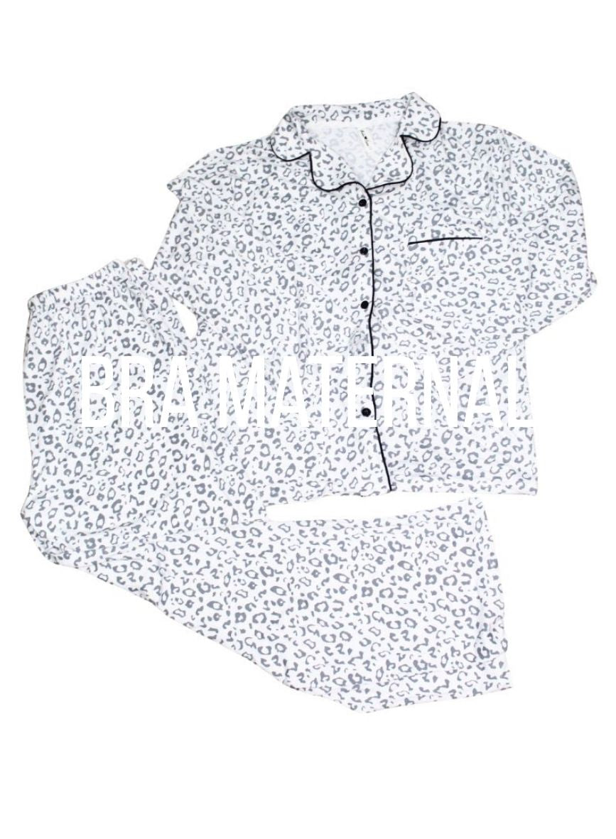 PIJAMA ANIMAL PRINT GRIS
